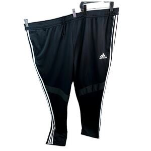Adidas Tiro Soccer Men’s Track Pants Size 4XL Black Training Zip Pockets